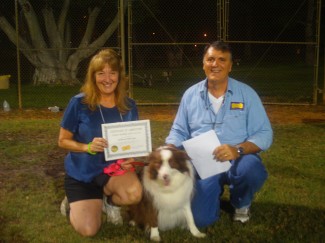 Lynn and Dancer American Idogs academy certificate